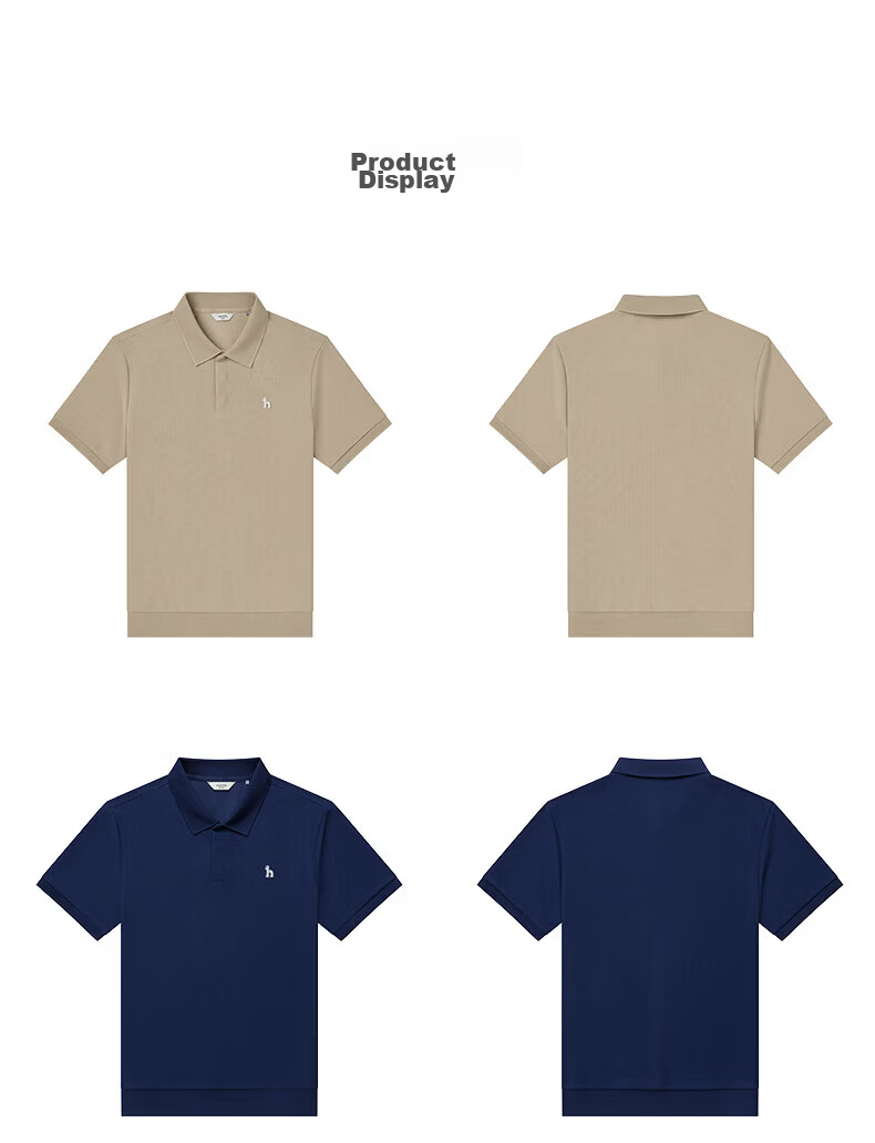 HAZZYS Men's Summer Moisture-Wicking Quick-Dry 3A Antibacterial Short Sleeve Polo Shirt ASTZE0CBEC8 7